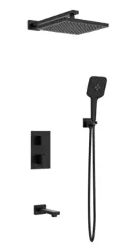 Душевой комплект AltroBagno Lamberto 040412 NeOp С ВНУТРЕННЕЙ ЧАСТЬЮ, матовый черный