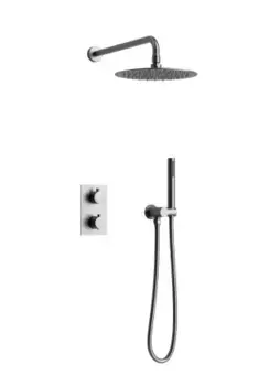 Душевой комплект AltroBagno Unione 040409 GrMt С ВНУТРЕННЕЙ ЧАСТЬЮ, оружейная сталь