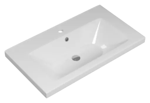 Встраиваемая раковина Brevita Этна 80 белая глянцевая