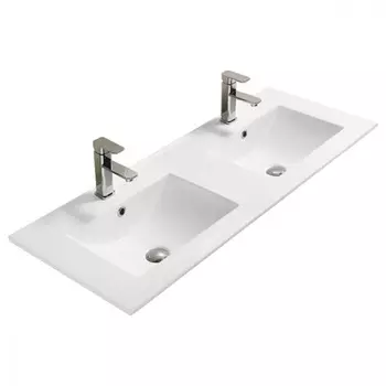 Встраиваемая раковина двойная Melana белая