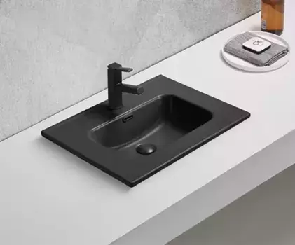 Встраиваемая раковина Gid 61 Bm9060s черная матовая