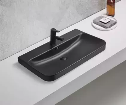 Встраиваемая раковина Gid 81 Bm9580s черная матовая