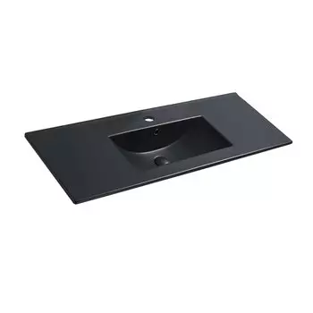 Встраиваемая раковина Vincea 121х46 черная матовая