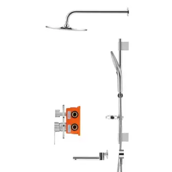 Встраиваемый душевой комплект Swedbe Platta 5542 хром глянцевый