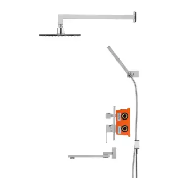 Встраиваемый душевой комплект Swedbe Platta 5546 хром глянцевый