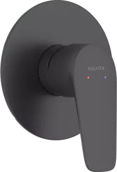 Встраиваемый смеситель для душа и ванны AQUATEK Бетта AQ1166MB С ВНУТРЕННЕЙ ЧАСТЬЮ, матовый черный