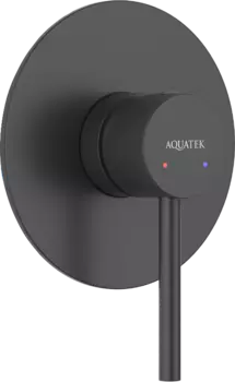 Встраиваемый смеситель для душа и ванны AQUATEK Европа AQ1366MB С ВНУТРЕННЕЙ ЧАСТЬЮ, матовый черный