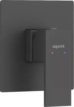 Встраиваемый смеситель для душа и ванны AQUATEK Либра AQ1666MB С ВНУТРЕННЕЙ ЧАСТЬЮ, матовый черный