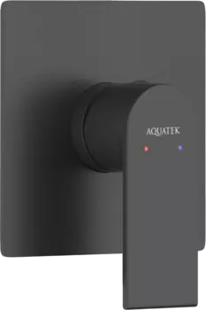 Встраиваемый смеситель для душа и ванны AQUATEK Лира AQ1466MB С ВНУТРЕННЕЙ ЧАСТЬЮ, матовый черный