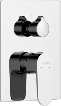 Встраиваемый смеситель для душа и ванны AQUATEK Оберон AQ1246CR С ВНУТРЕННЕЙ ЧАСТЬЮ, хром