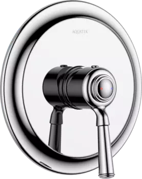 Встраиваемый смеситель для душа и ванны AQUATEK Классик AQ1566CR С ВНУТРЕННЕЙ ЧАСТЬЮ, хром