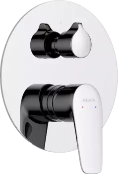 Встраиваемый смеситель для душа и ванны AQUATEK Бетта AQ1147CR С ВНУТРЕННЕЙ ЧАСТЬЮ, хром