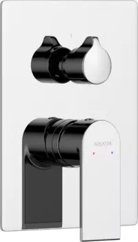 Встраиваемый смеситель для душа и ванны AQUATEK Лира AQ1446CR С ВНУТРЕННЕЙ ЧАСТЬЮ, хром