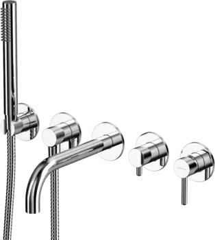 Встраиваемый смеситель для душа и ванны WHITECROSS Y Y1240CR С ВНУТРЕННЕЙ ЧАСТЬЮ, хром