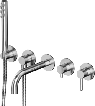 Встраиваемый смеситель для душа и ванны WHITECROSS Y Y1240NIB С ВНУТРЕННЕЙ ЧАСТЬЮ, брашированный никель