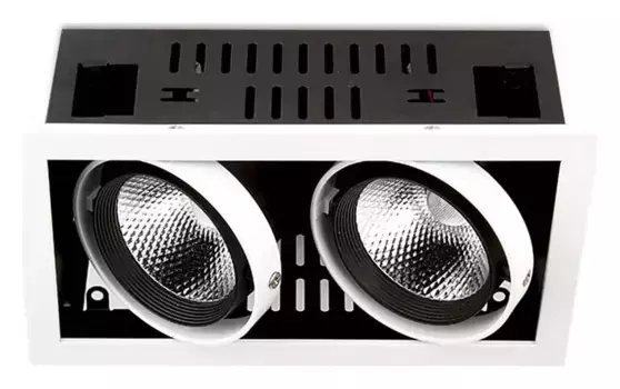 Встраиваемый светильник Ambrella Light T T812 BK/CH 2*12W 4200K