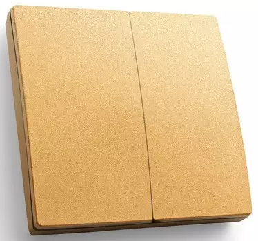 Выключатель двухклавишный беспроводной Feron Smart золото TM82 41726