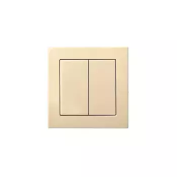 Выключатель двухклавишный Liregus Epsilon бежевый 28-053