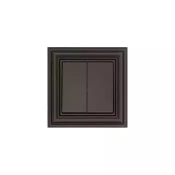 Выключатель двухклавишный Liregus Retro коричневый омбре 29-005