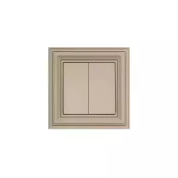 Выключатель двухклавишный Liregus Retro кремовый омбре 29-105