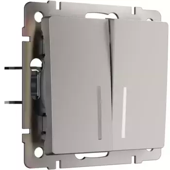 Выключатель двухклавишный проходной с подсветкой Werkel W1222104 4690389211935 a069459