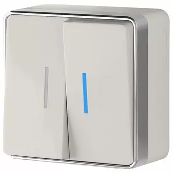 Выключатель двухклавишный с подсветкой Werkel Gallant слоновая кость W5020103 4690389164187