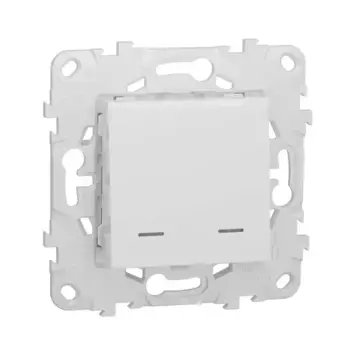 Выключатель двухклавишный Schneider Electric Unica New NU521118N