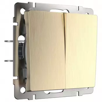 Выключатель двухклавишный Werkel шампань рифленый W1120010 4690389160158