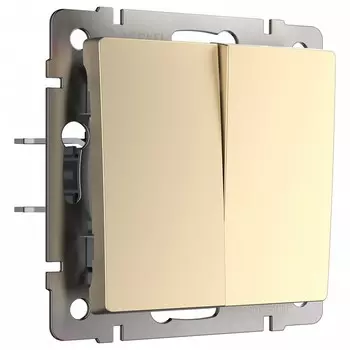 Выключатель двухклавишный Werkel шампань W1120011 4690389157134