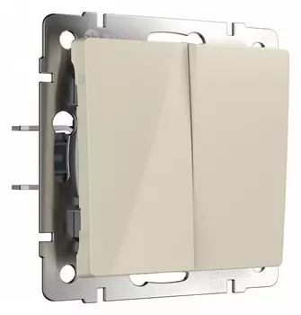 Выключатель двухклавишный Werkel слоновая кость W1120003 4690389155604