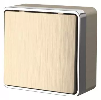 Выключатель одноклавишный проходной Werkel Gallant шампань рифленый W5012010 4690389164088