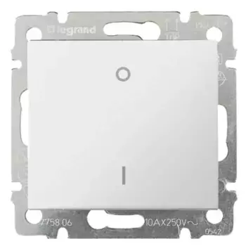 Выключатель одноклавишный трехполюсный Legrand Valena 10A 400V белый 774403