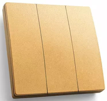 Выключатель трехклавишный беспроводной Feron Smart золото TM83 41727