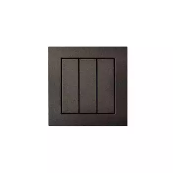 Выключатель трехклавишный Liregus Epsilon антрацит 28-104