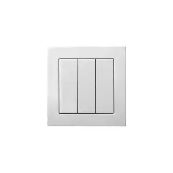 Выключатель трехклавишный Liregus Epsilon белый 28-004