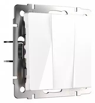 Выключатель трехклавишный Werkel белый W1130001 4690389155246