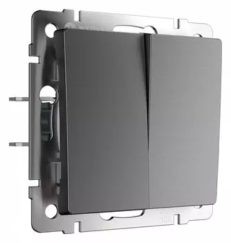 Выключатель Werkel двухклавишный графит W1120064 4690389194351