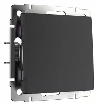 Выключатель Werkel одноклавишный проходной черный матовый W1112008 4690389156663