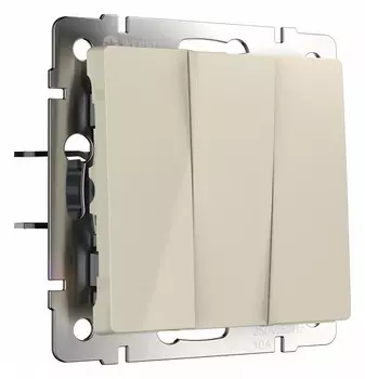 Выключатель Werkel трехклавишный слоновая кость W1130003 4690389155666