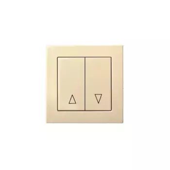 Выключатель жалюзи двухклавишный Liregus Epsilon бежевый 28-062