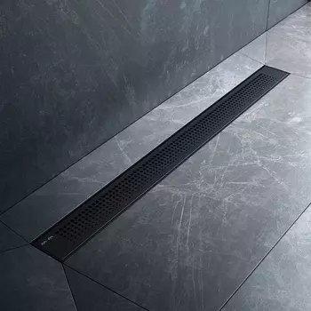 Душевой трап (лоток) AM.PM PrimeFlow Cut Gradient 80 см, черный матовый