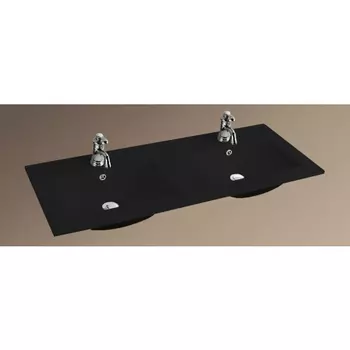 Раковина встраиваемая двойная Weltwasser Deilbach 120.5х47 10000005570 черный матовый