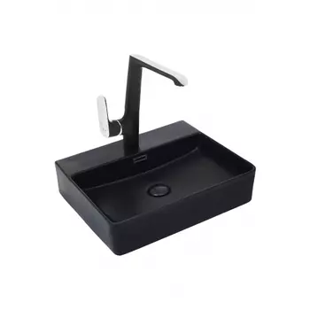 Раковина накладная Weltwasser Elbach 50х42 10000004505 черный матовый