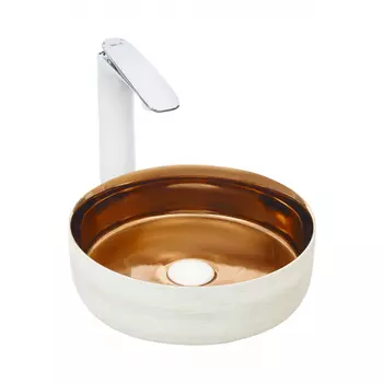 Раковина накладная Weltwasser Elbach 35.5х35.5 10000004540 белый, золото