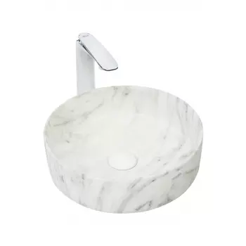 Раковина накладная Weltwasser Elbach 35.5х35.5 10000004541 белый, под мрамор