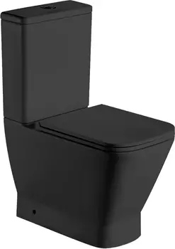 Унитаз-компакт Weltwasser Rotbach 001 с бачком и сиденьем микролифт, черный матовый