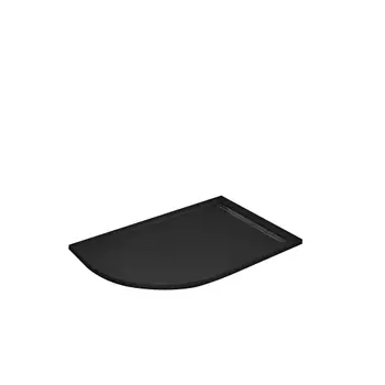 WW TRR 12080 STONE-BL R Черный. Размер 1200х800х30 мм Душевой поддон+СИФОН (2 кор.)