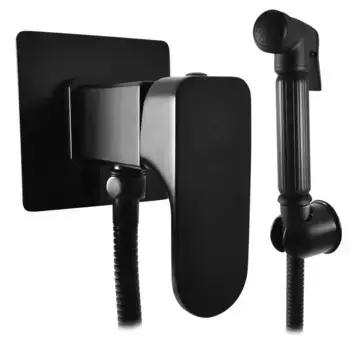 YU147/1CMAT YUKON - смеситель для биде, скрытый монтаж, душ (металл), ЦВЕТ ЧЕРНЫЙ МАТОВЫЙ