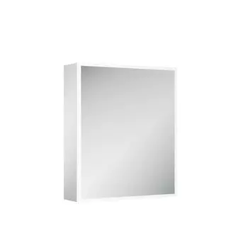 Зеркальный шкаф из алюминия для ванной комнаты Sancos Evoke 600x700х136 мм с LED подсветкой SC8060