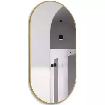 Зеркало ABBER Kontur AG6304SCG с подсветкой, бесконтактный выключатель, диммер, золото